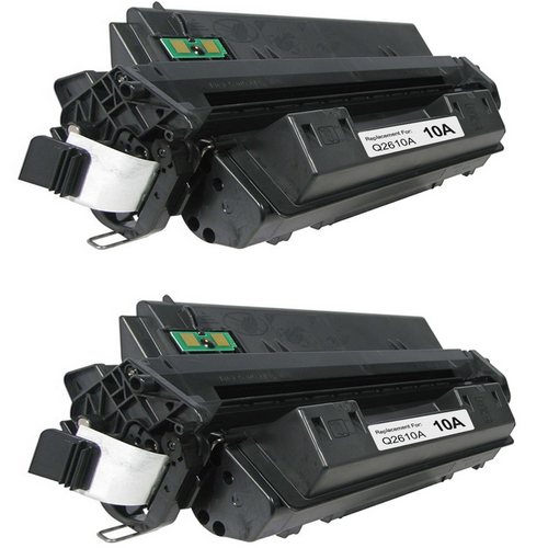 Twin Pack - Remanufactured replacement for HP 10A (Q2610A) black laser toner cartridge