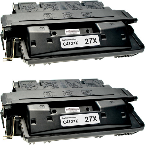 Twin Pack - Remanufactured replacement for HP 27X (C4127X) black laser toner cartridge