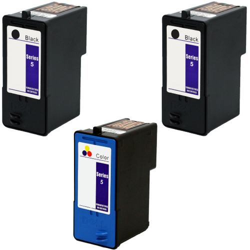 3 Pack - Remanufactured replacement for Dell series 5 ink cartridges