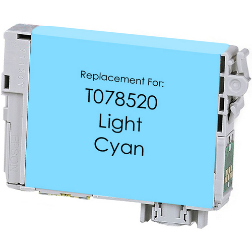 Remanufactured replacement for Epson T078520 light cyan ink cartridge