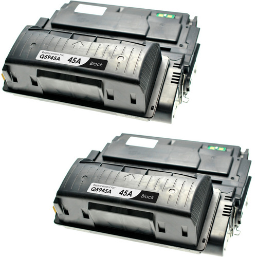 Twin Pack - Compatible replacement for HP 45A (Q5945A) black laser toner cartridge