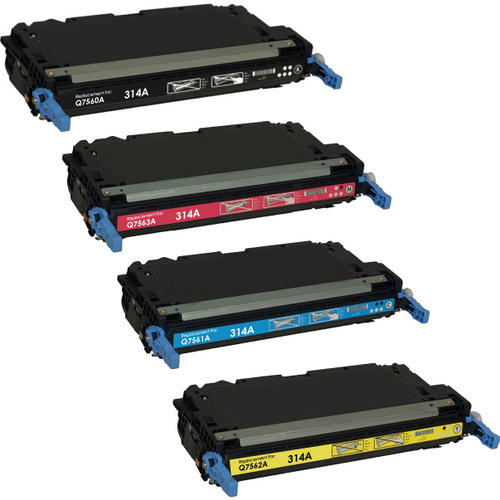 4 Pack - Remanufactured replacement for HP 314A series laser toner cartridges