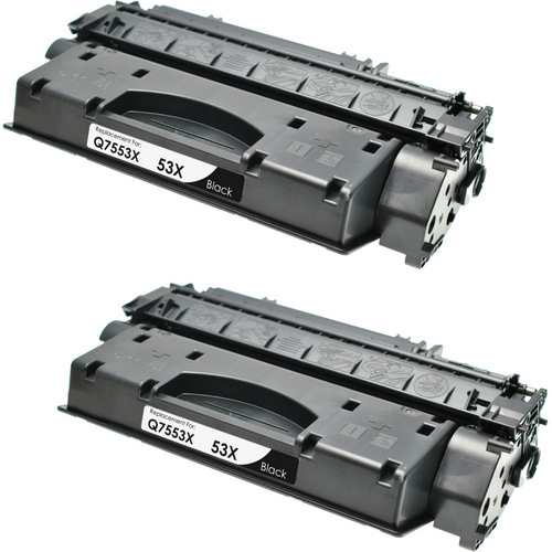 Twin Pack - Compatible replacement for HP 53X (Q7553X) black laser toner cartridge