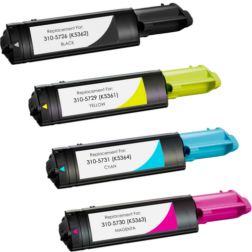 4 Pack - Compatible replacement for Dell 310-5726 series laser toner cartridges