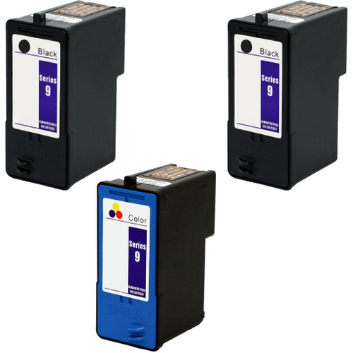 3 Pack - Remanufactured replacement for Dell series 9 ink cartridges