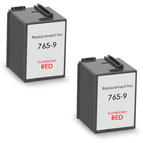 Pitney-Bowes 765-9 red ink cartridges twin pack