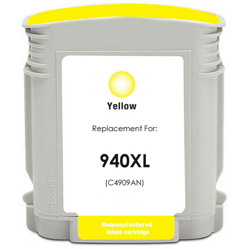 Remanufactured replacement for HP 940XL (C4909AN) yellow ink cartridge