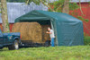 12x20x8 Peak Style Hay Storage Shelter Green