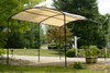 OUT OF STOCK - 9x16 Monarc Canopy, 1-3/8" Steel Black Frame, Sandstone Cover