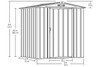 EZEE Shed® , 6x5, Low Gable, 65 in walls, vents, Charcoal & Cream