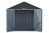 EZEE Shed® , 10x8, Extra High Gable, 72 in walls, vents, Charcoal & Cream