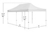 Quick Shade Commercial C200 10 x 20 ft. White Pop Up Tent Canopy