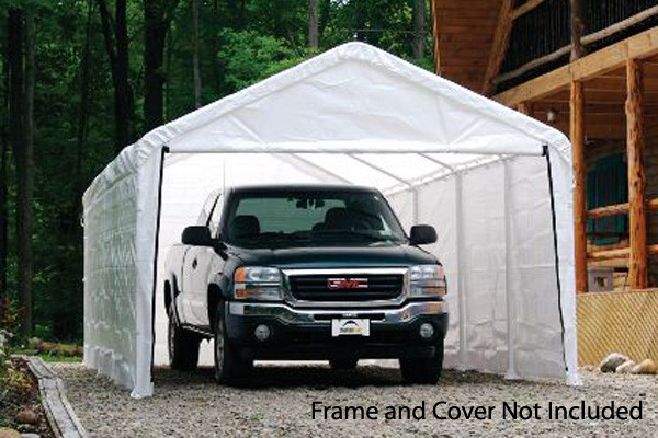 12x26 White Canopy Enclosure Kit, Fits 2" Frame Shelters of New England