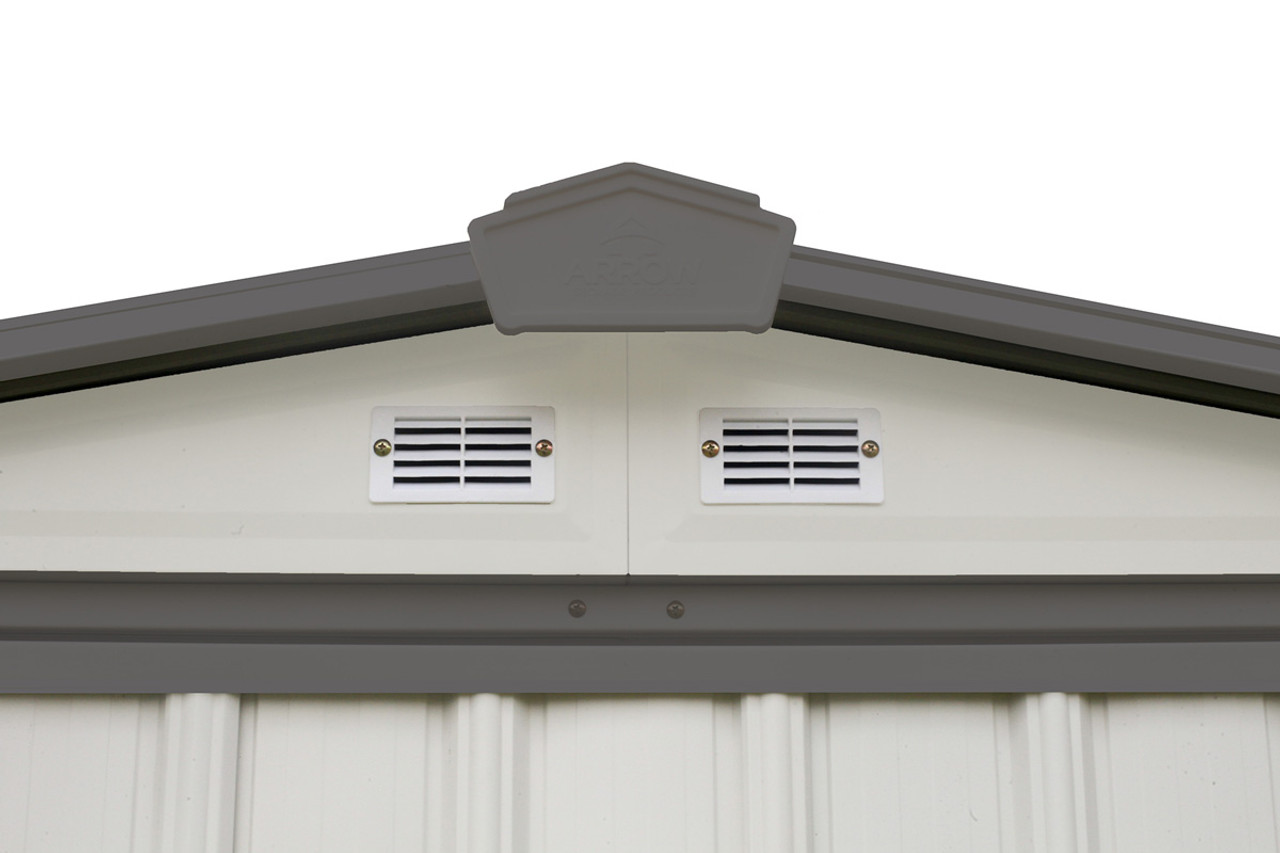 EZEE Shed® , 6x5, Low Gable, 65 in walls, vents, Cream & Charcoal ...