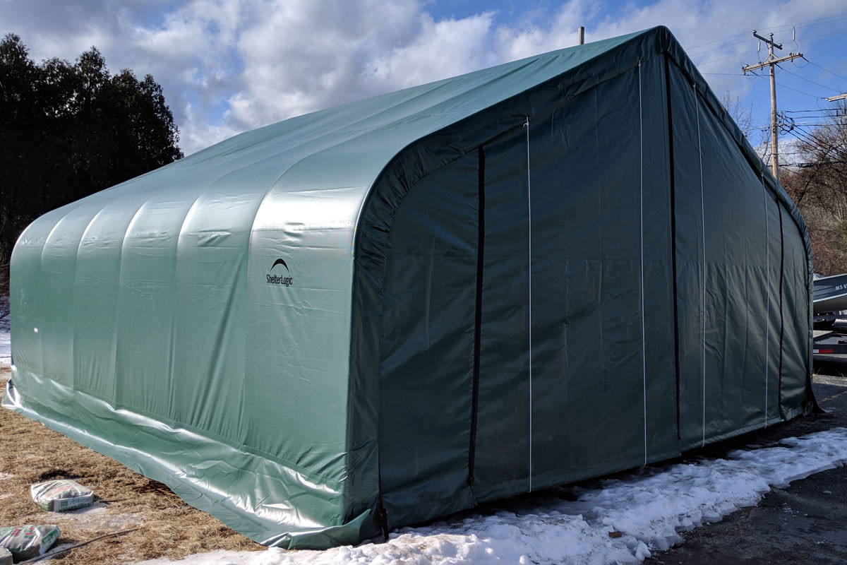 22' Wide x 13' High Peak Standard 9 oz Poly - Shelters of New England