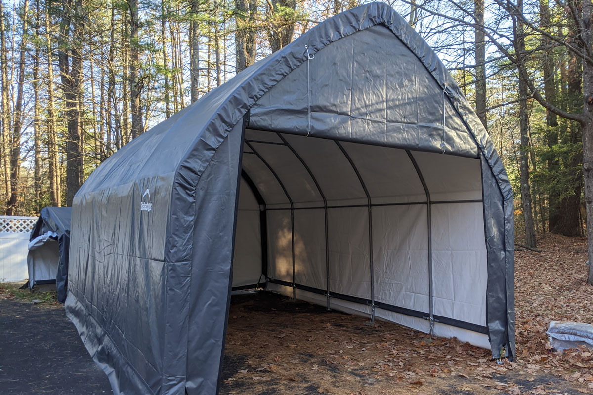 13x20x12 Alpine Style SUV/Truck Shelter Grey Shelters of New England