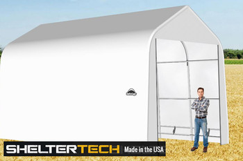ShelterTech SP Series 14' Wide Peak Available in Multiple Heights - Galvanized Frame