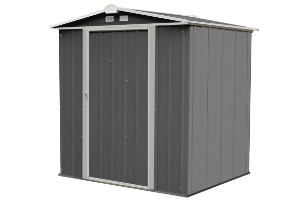 EZEE Shed® , 6x5, Low Gable, 65 in walls, vents, Charcoal & Cream