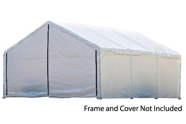 18x20 White Canopy Enclosure Kit - Shelters of New England
