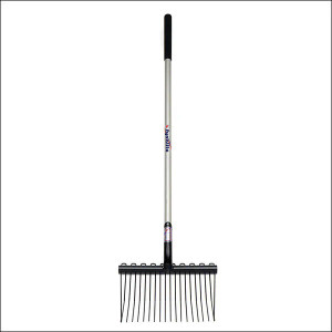 Shavings Fork Long Handle. 120cm Aluminium handle. Textured softex grip Shavings Fork Long Handle. 120cm Aluminium handle. Textured softex grip