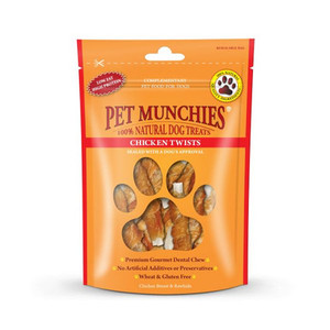 Pet Munchies Chicken Twists Dog Treats 80g