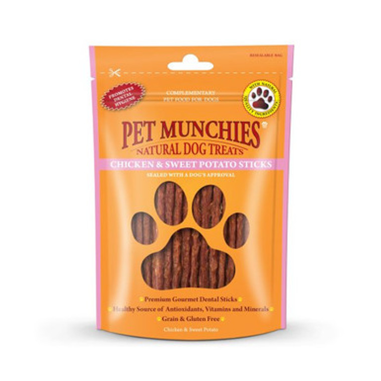 Pet Munchies Chicken and Sweet Potato Dog Treats 90g