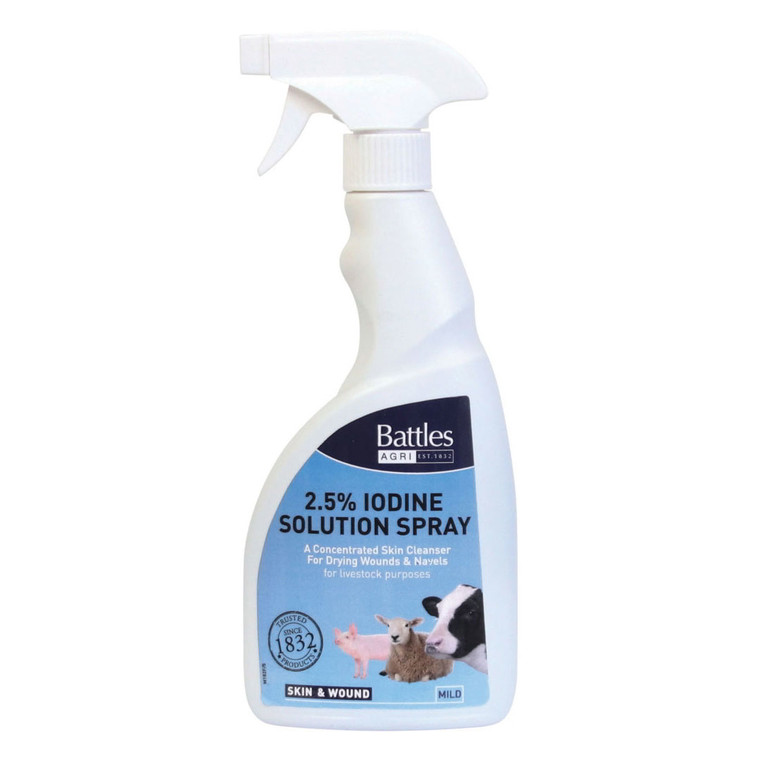 Battles Iodine Spray 2.5% 500ml