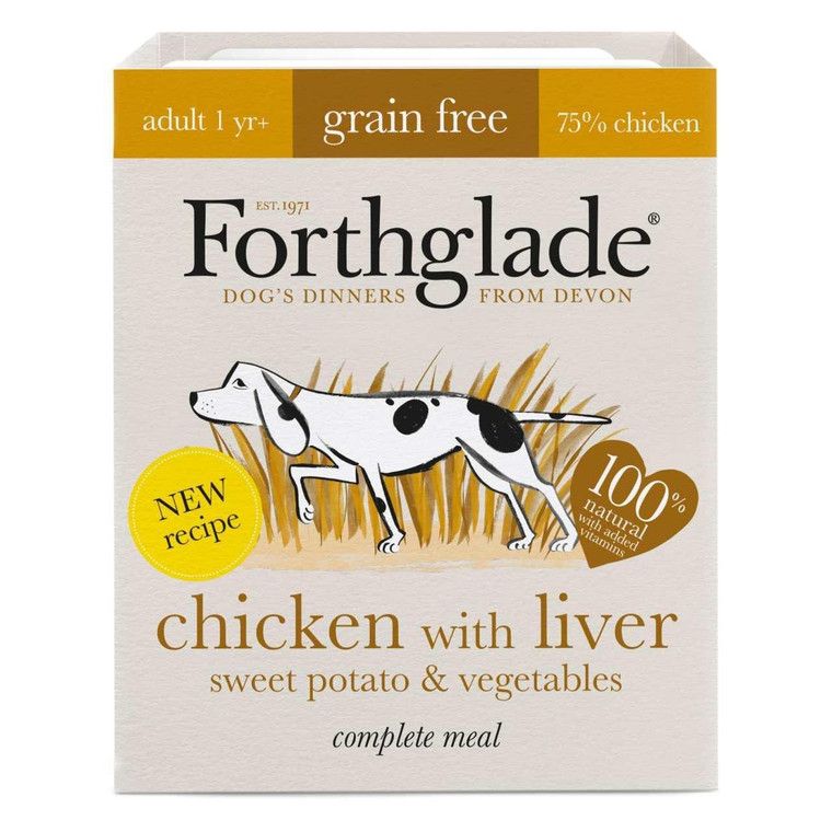 Forthglade Complete Meal Adult Chicken with Liver & Sweet Potato & Veg G/Free