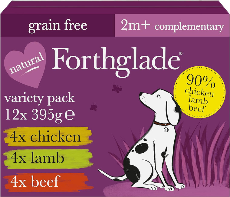 Forthglade Just Variety (Chicken, Lamb and Beef) Grain Free 12 x 395g