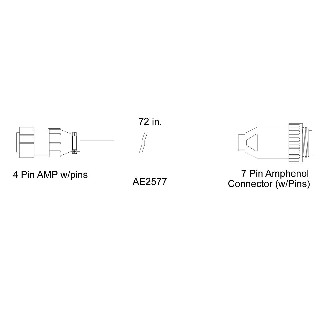 7-Pin Amphenol to 4-Pin AMP Speed Adapter Cable - Ag Express