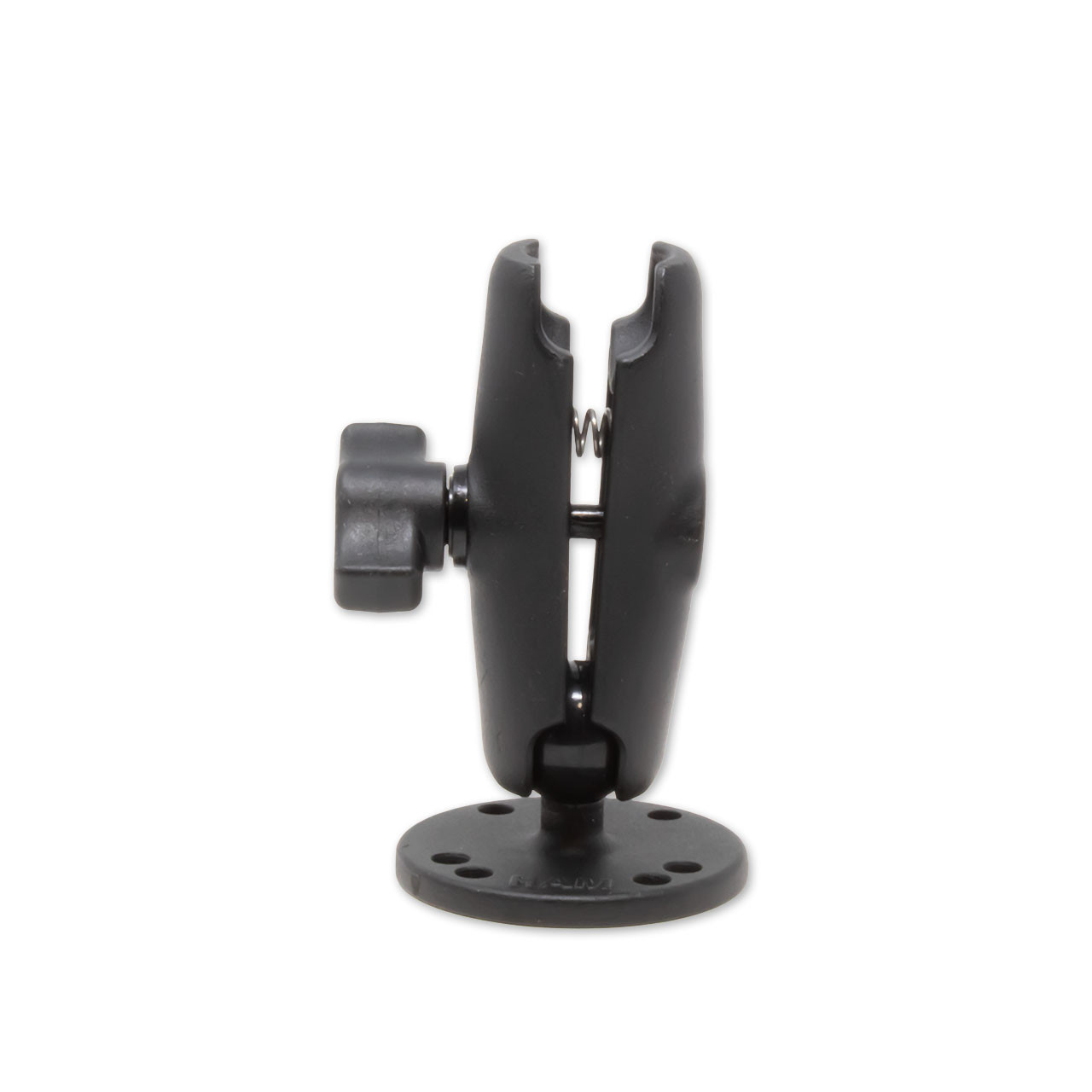 RAM 1-Inch Ball Standard Length Double Socket Arm with 2.5-Inch Round Base