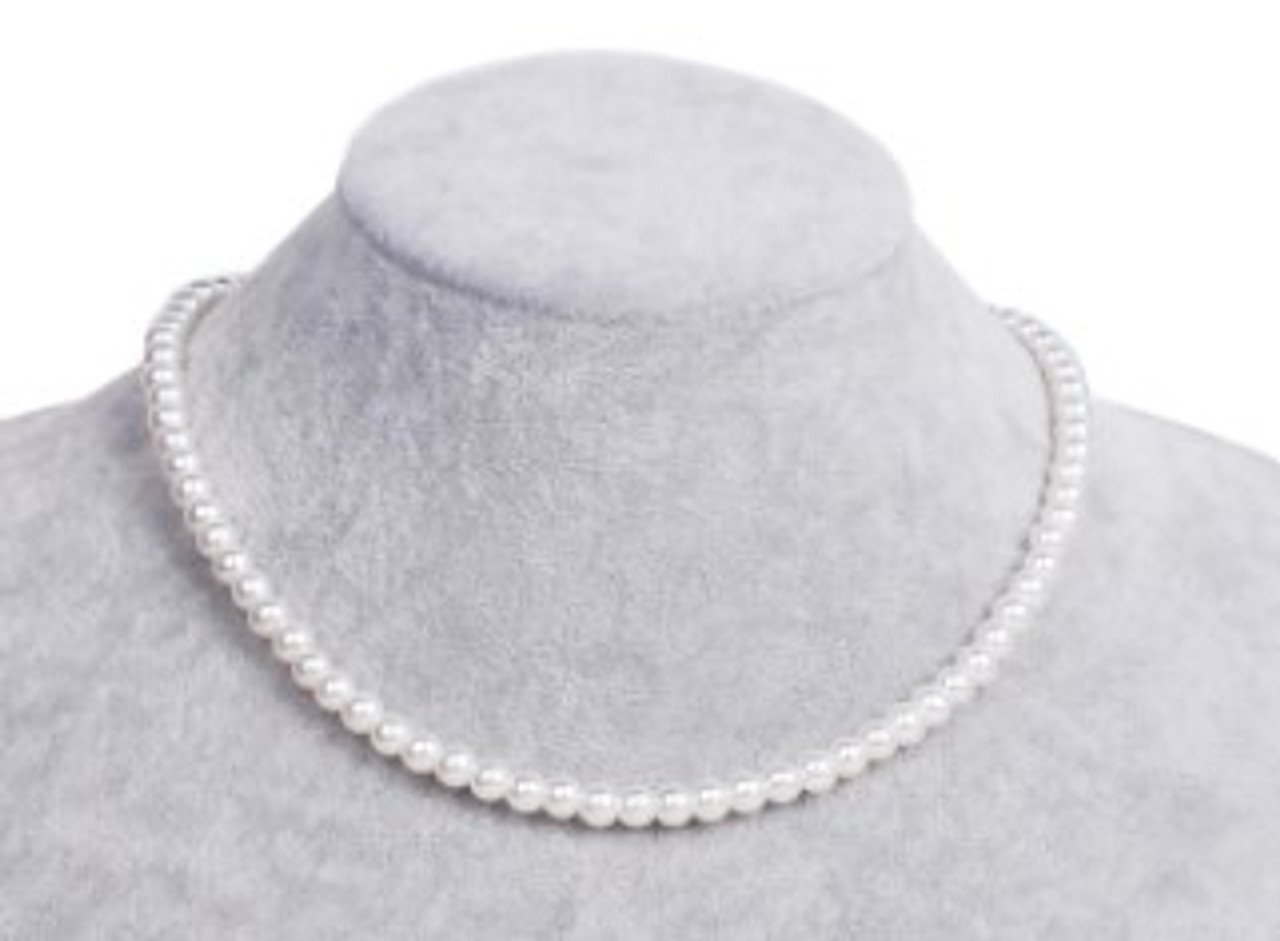 Pearls for Little Girls - Single strand of pearls - All Occasion Pearls -  14 Faux Pearls - Elegant Faux Pearl Necklace