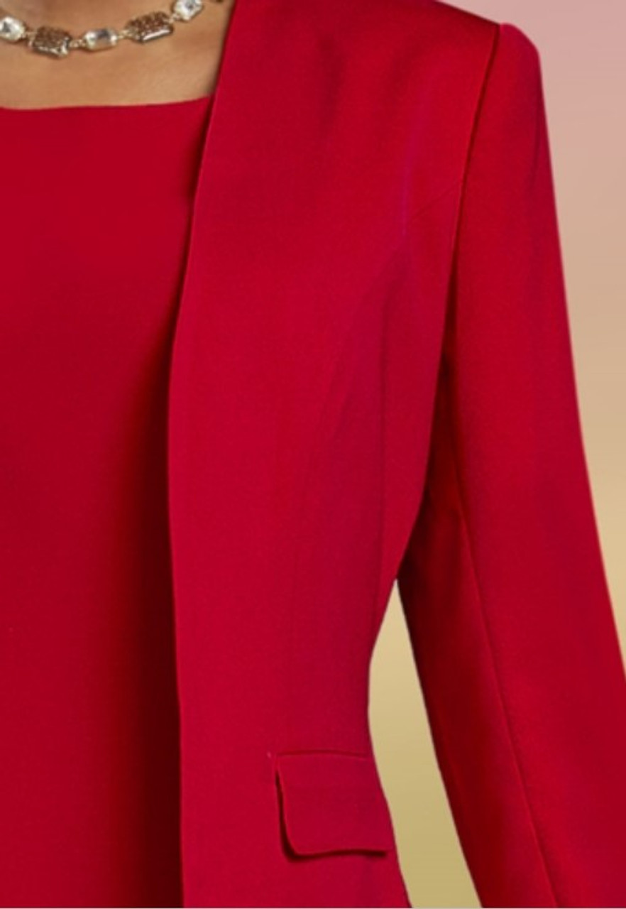 Women's Red Long Line Puffer Jacket | Brakeburn
