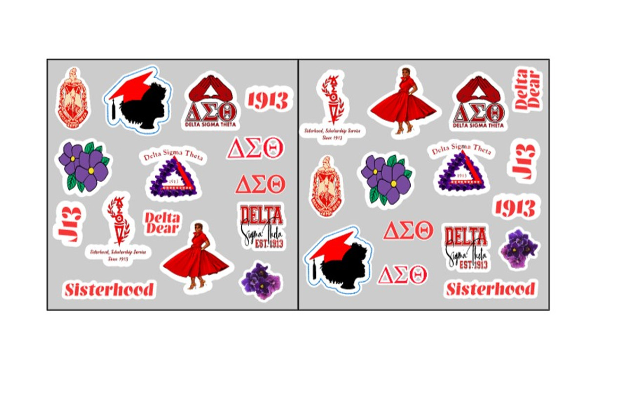 Stickers for Delta Girls -Set of 15 - All Occasion Delta Sigma Theta  Stickers - Stickers for Envelopes - Stickers for Gift Bags - Stickers for  Delta Decor - Delta Stickers - Various Delta Stickers