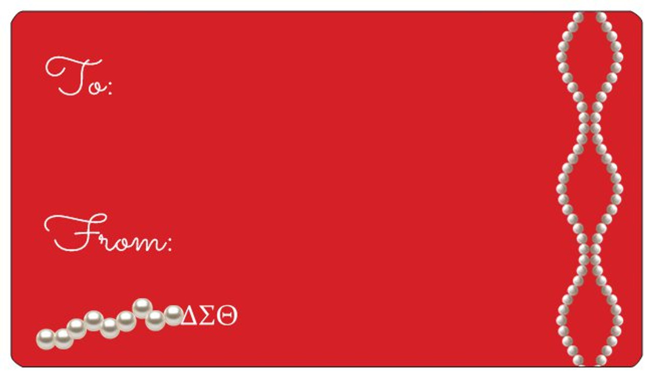 Red Bows Sorority Sisters Gift Tags Self Adhesive Delta Gift