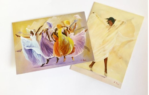 Laverne Ross Notecards - Assorted Notecards - Dance - Modern Dance - Laverne Ross - Artist Laverne Ross Notecards - Blank Notecards