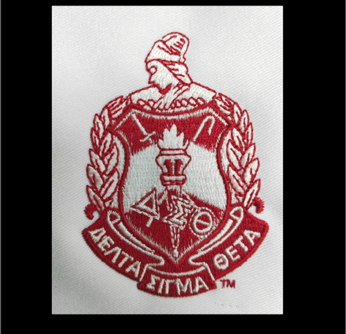 DST Patch - Delta Crest 3" - Delta Sigma Theta Patch - Red Delta Patch Sorority Symbols and Name - Sorority Iron-on Patches - Iron On - Delta Sigma Theta Iron-On Patch - Red and White Delta Iron-On Patch