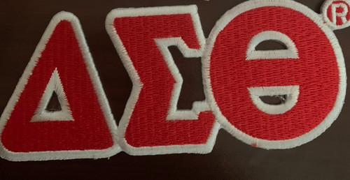 Delta  symbols patch in Red - ΔΣΘ in Red 