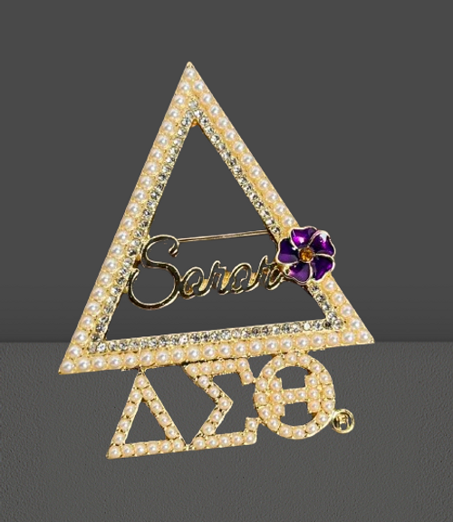Soror Brooch - Pearls and Rhinestones - Clear Rhinestonest  Dress Pin/Brooch -  Delta Symbol - Soror Cursive Text  - Exquisite  -   Gold tone background - Delta Sigma Theta - Sorority Pin - Delta Greek Symbols  Soror Brooch - Pearls and Rhinestones - Clear Rhinestonest  Dress Pin/Brooch -  Delta Symbol - Soror Cursive Text  - Exquisite  -   Gold tone background - Delta Sigma Theta - Sorority Pin - Delta Greek Symbols