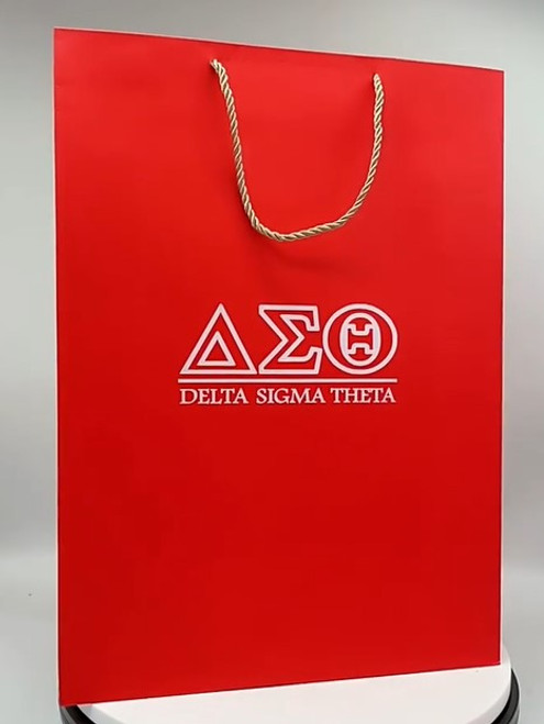 Delta Gift bags -ALL RED Small Delta Gift Bags - Delta Symbols and Name Gift bags - Delta Sigma Theta gifts - Sorority Gift bags