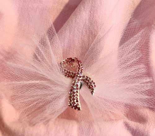 Pink Glam Breast cancer awareness pin - Pink ALL bling ribbon - Breast Cancer Awareness Glam Pink - Pink Ribbon - Breast Cancer Awareness
