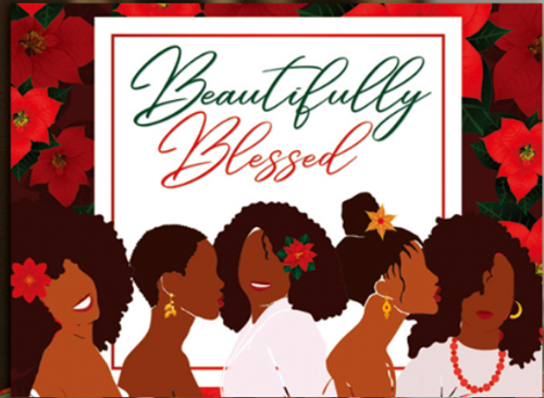 African American Christmas Card Set - Christmas - Beautifully Blessed - African American Christmas Card - African American Angels  (Box of 15)