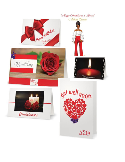 VALUE PACK - Delta Variety Greeting Cards - 6 Sorority Greeting Cards - Delta Sigma Theta - Variety Greeting Cards