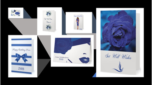 Zeta Phi Beta Variety Pack Cards SAME TYPE - (READ DESCRIPTION)  SAME TYPE 15 variety greeting cards SAME TYPE  - Zeta Phi Beta Variety Cards - Zeta Sorority Cards -Value Pack - Zeta - Zeta Phi Beta Sorority, Inc. - 5 x 7 Greeting Cards