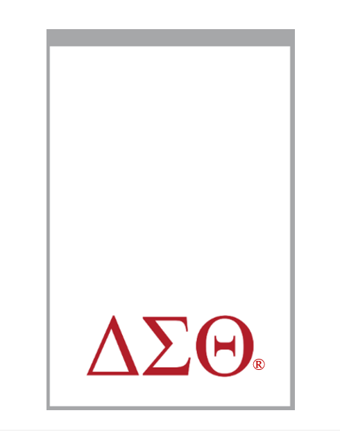 48" Delta Sigma Theta Vertical Table Runner - WHITE Delta Table Runner - Sorority Table Runner -  - Chapter Table Runner