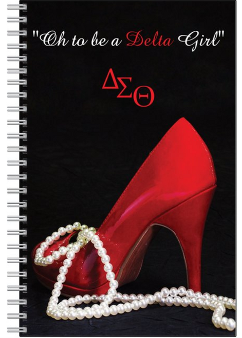 Delta Journal -  Red Pump - Journal and Pen Set - Delta Sigma Theta - Writing - Notebook - Delta Notebook Journal - Meeting Notes