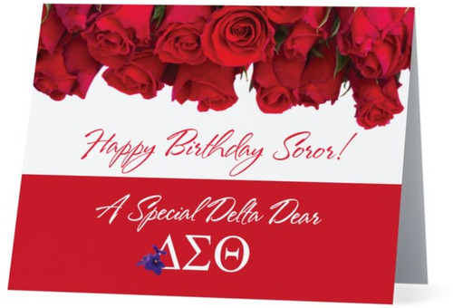 Happy Birthday Delta Dear -Delta Dear  - SPECIAL GLOSS - Delta Notecards - Delta Dear - Diva-Elegant Delta Lady - Delta Notecards - Sorority Cards - sorority Notecards - Delta Sigma Theta - Sisterhood - Delta Sigma Theta Sorority, Inc. - Note cards