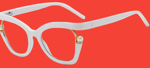 Pearl Eyeglasses - Chic Eyeglasses - White Frame - White Pearl - Fashion Eyeglasses