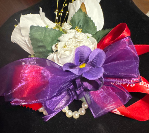 Double rose wrist corsage - themed