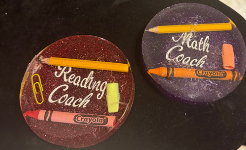 Reading Coach Resin Coaster - personalization - Resin Coaster - Reading Coaster - Reading Teacher -  DESIGNS VARY SLIGHTLY  - Teacher Desk Accessory Reading Coach Resin Coaster - personalization - Resin Coaster - Reading Coaster - Reading Teacher -  DESIGNS VARY SLIGHTLY  - Teacher Desk Accessory